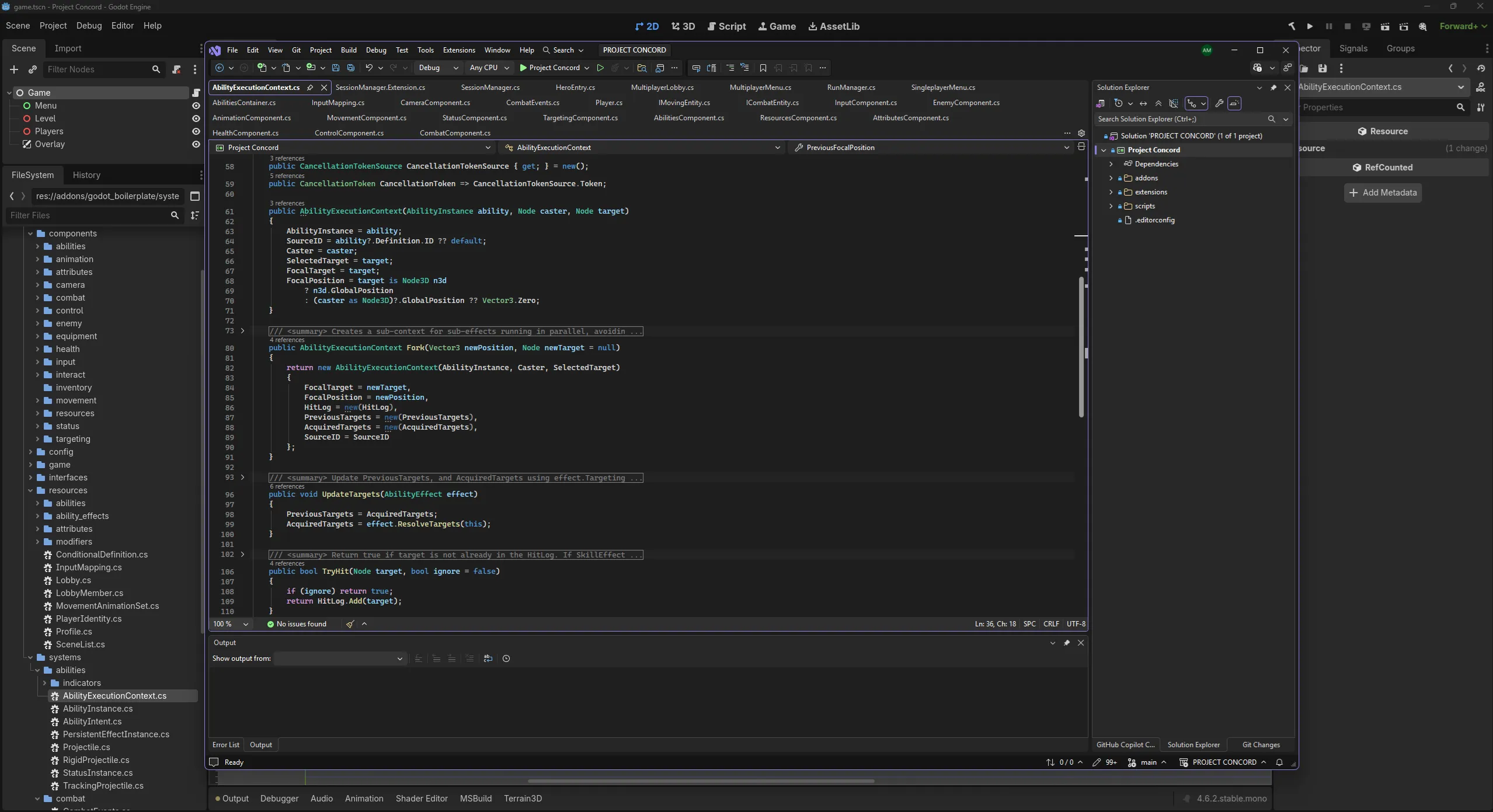 C# combat system implementation in Godot cover